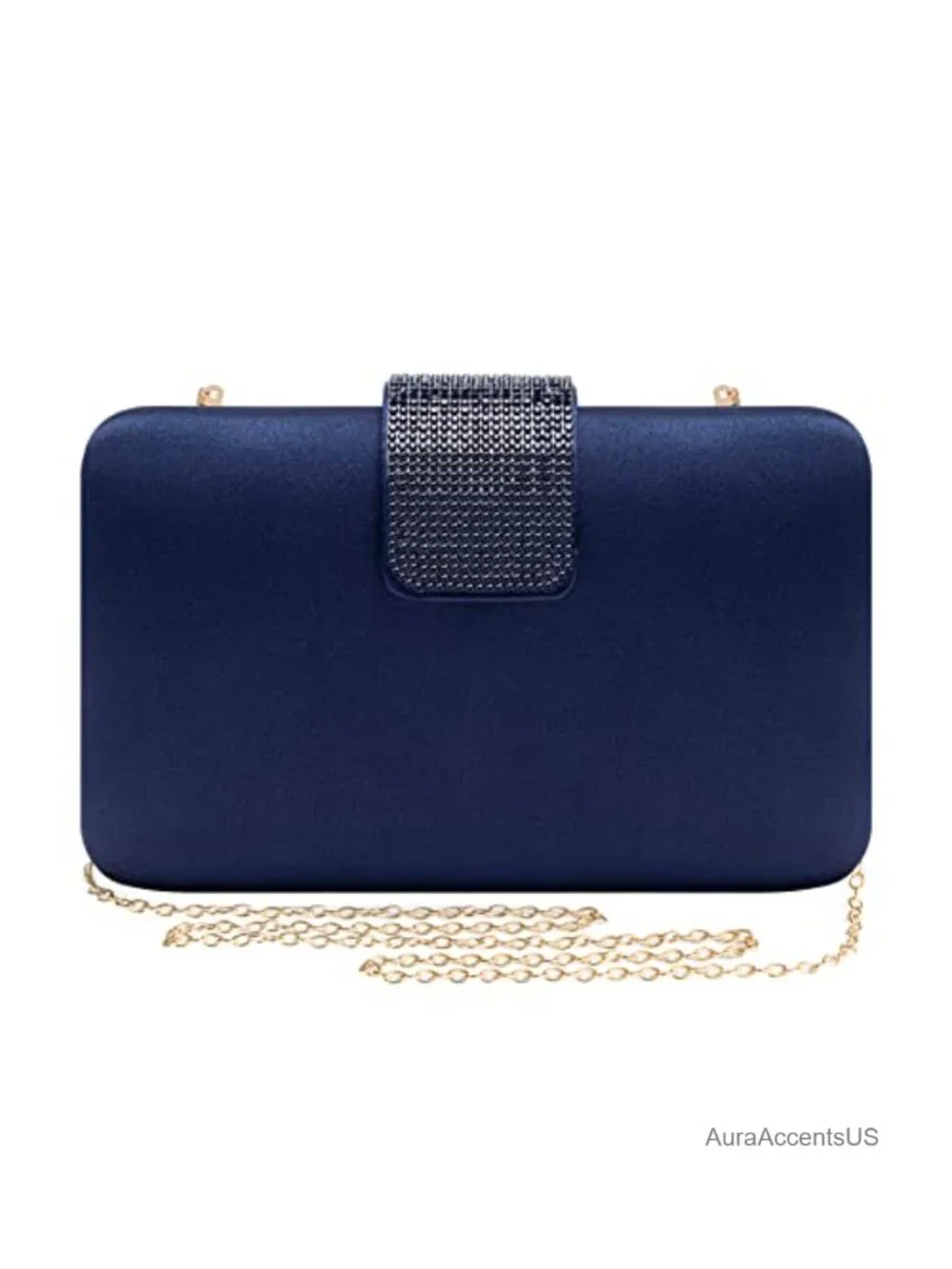 Silk Satin Rhinestones Evening Clutch Purse Prom Wedding Party Crossbody Bag